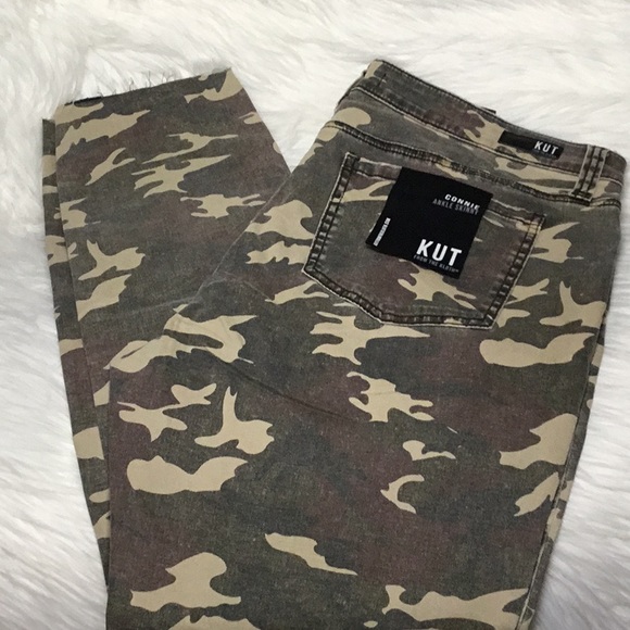 Kut from the Kloth Denim - Kut From The Kloth Connie Ankle Skinny Jeans, Green Camo, 16 - NWT!